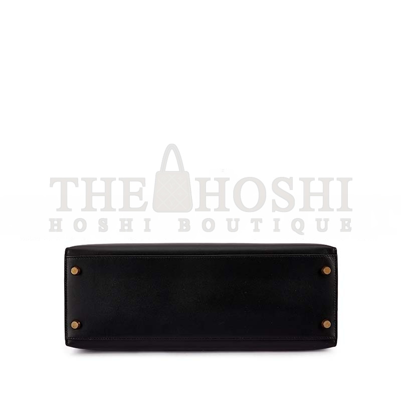 H**me5 VINTAGE BLACK BOX KELLY 32 GOLD HARDWARE (32*23*10.5cm) Master Quality